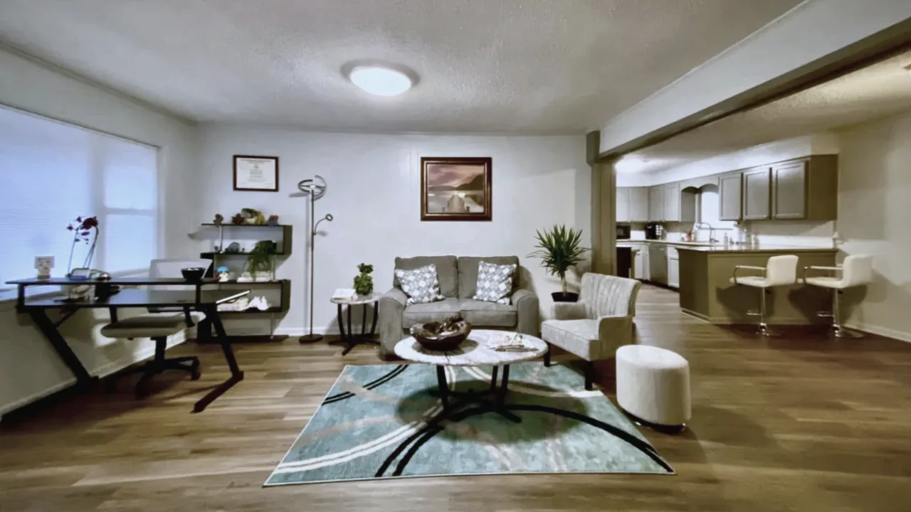 Open therapy area and lounge at Healing Hands